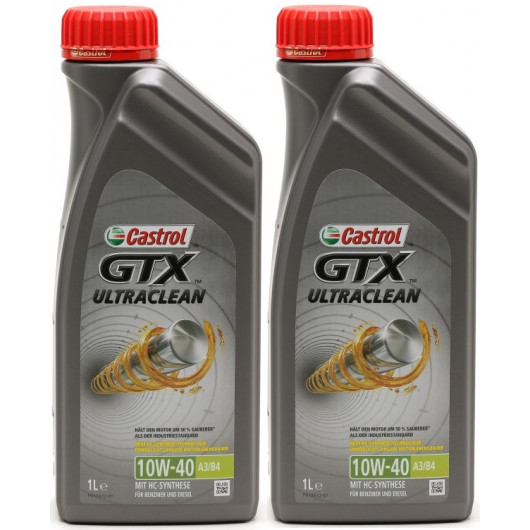 Castrol GTX Ultraclean 10W-40 A3/B4 Diesel & Benziner Motoröl 2x 1l=2 ...